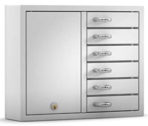 Keybox 9006 E utbyggnadsskåp med 6 luckor