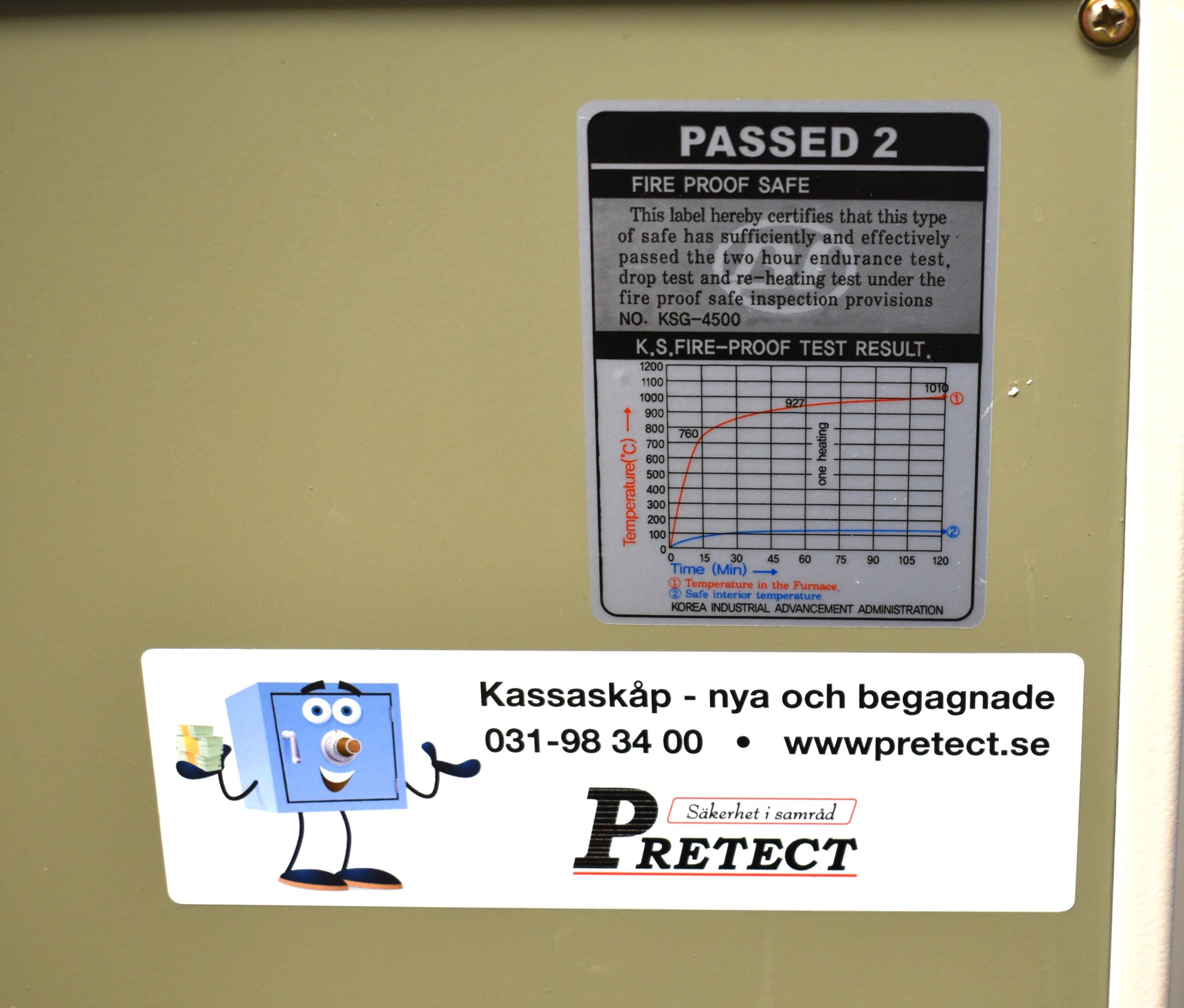 Begagnat Dokumentskåp ES1200E 120P Klassningsskylt